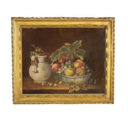 Stillleben mit obst und krug