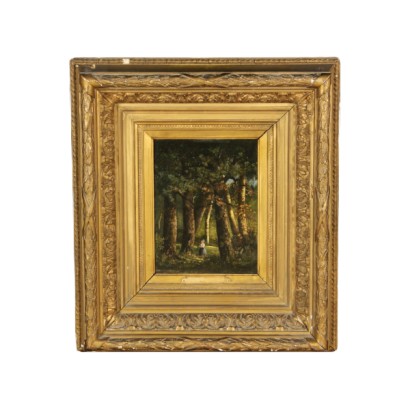 Waldlandschaft mit abbildung