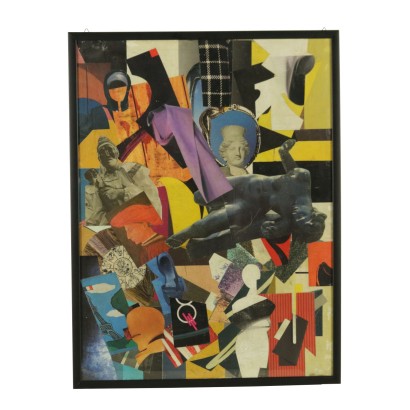{* $ 0 $ *}, Franco Asinari, arte Franco Asinari, obra de Franco Asinari, obra de burros, collage de burros, collage sobre lienzo, lienzo de burros, lienzo de Franco Asinari, Máscaras y el horóscopo