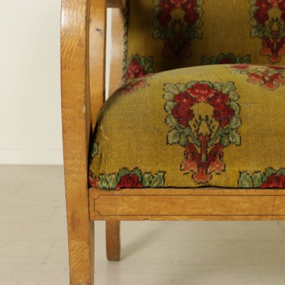 Pair of Inlaid Biedermeier Armchairs Austria 19th Century