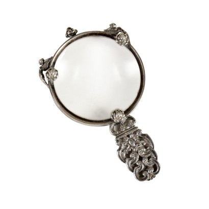 di mano in mano, lente di ingrandimento in argento, lente di ingrandimento, lente di ingrandimento antica, lente di ingrandimento antiquariato, lente antica, lente antiquariato, lente 900, lente di ingrandimento 900