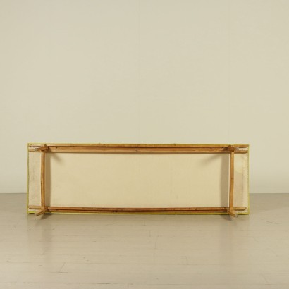 di mano in mano, divano anni 50, anni 50, divano vintage, vintage anni 50, seduta vintage, seduta di modernariato, divano in faggio, divano giallo, divano di modernariato