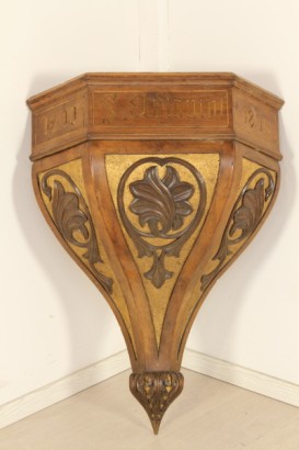 Bottega del 900, libertad, ángulo, angulada, angular de estilo Art Nouveau nuez, angulada, Italia 900 angular
