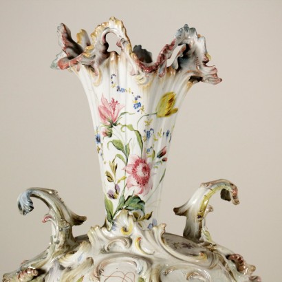 {* $ 0 $ *}, vase neuf, vase Bassano, vase en céramique, vase bassanese, vase en céramique polychrome, vase antique, vase antique, vase 900, vase début 900