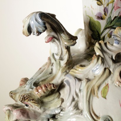 {* $ 0 $ *}, vase neuf, vase Bassano, vase en céramique, vase bassanese, vase en céramique polychrome, vase antique, vase antique, vase 900, vase début 900