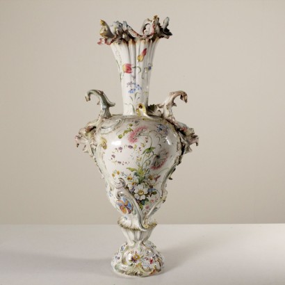 {* $ 0 $ *}, vase neuf, vase Bassano, vase en céramique, vase bassanese, vase en céramique polychrome, vase antique, vase antique, vase 900, vase début 900