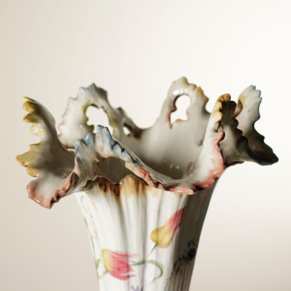{* $ 0 $ *}, vase neuf, vase Bassano, vase en céramique, vase bassanese, vase en céramique polychrome, vase antique, vase antique, vase 900, vase début 900