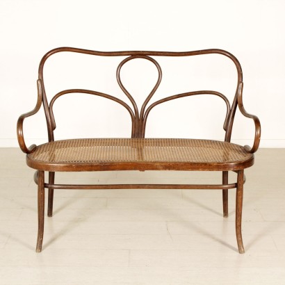 {* $ 0 $ *}, causeuse style thonet, canapé thonet, canapé en hêtre cintré, canapé en hêtre cintré, canapé autrichien, canapé 900