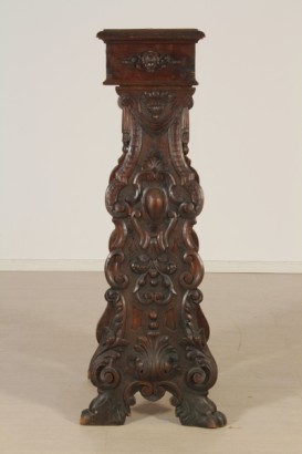 Bottega del 900, neo-Renaissance, neo-Baroque flower stands, plant pot planter pot early 900, 900 walnut, plant pot, Italy