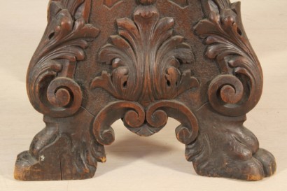 Bottega del 900, neo-Renaissance, neo-Baroque flower stands, plant pot planter pot early 900, 900 walnut, plant pot, Italy