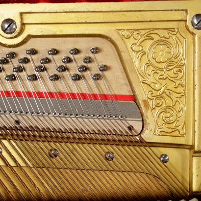 pianoforte verticale, pianoforte antico, pianoforte antiquariato, pianoforte di antiquariato, pianoforte Grotrian-Steinweg, Grotrian-Steinweg, produzione Grotrian-Steinweg, pianoforte 900, pianoforte del 900