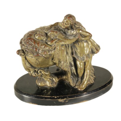 Bruno Merli, antiquariato, oggettistica, #antiquariato, #oggettistisca, #BrunoMerli, terracotta di bruno merli, opera di bruno merli, fanciulla con bambino, bimbo in culla, scultura in terracotta