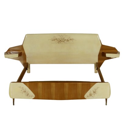 {* $ 0 $ *}, 50er-60er Jahre Bett, Doppelbett, 50er Jahre Bett, 60er Jahre Bett, Vintage Bett, Vintage Doppelbett, modernes Bett, modernes Doppelbett, 50er, 60er Jahre