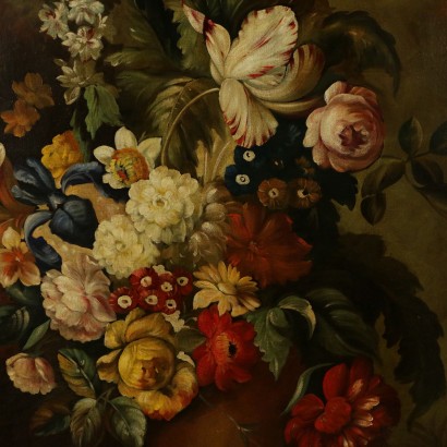 Coppia di nature morte floreali-particolare