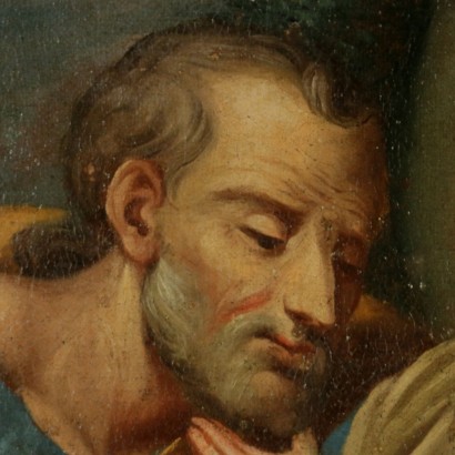 Madone avec l'Enfant et Saint Joseph Huile sur Toile Italie '700