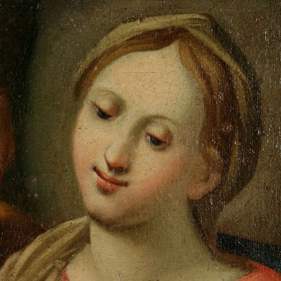 Madone avec l'Enfant et Saint Joseph Huile sur Toile Italie '700