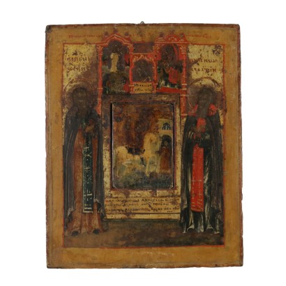Icona di San Giorgio con scene di vita