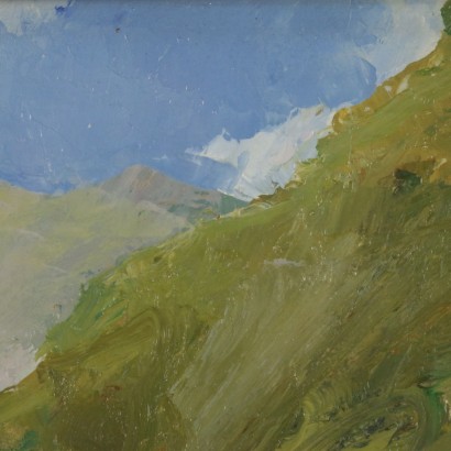 The mountain landscape of Mario Pobbiati-particular