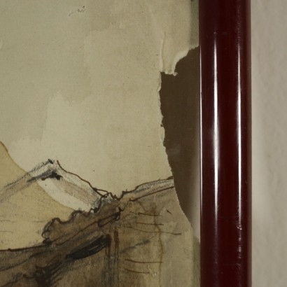 arte, arte italiana, pittura novecento italiana,Acquarello di Nicola Aleksandrovic Benois,Il giardino della casa di Camerano Cas,Nicola Aleksandrovic Benois,Nicola Aleksandrovic Benois,Nicola Aleksandrovic Benois,Nicola Aleksandrovic Benois