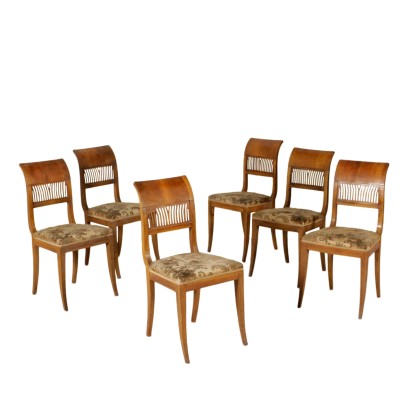 Gruppo di Sei Sedie in Stile
