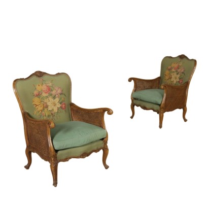 Coppia di poltrone in stile