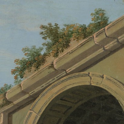 Paesaggio con Rovine e Personaggi-particolare