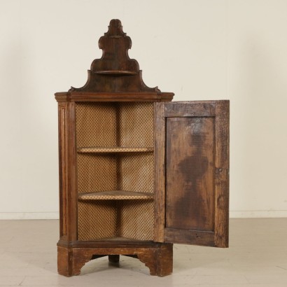 Antiquitäten, Eckschrank, antike Eckschränke, antiker Eckschrank, alter italienischer Eckschrank, antiker Eckschrank, neoklassizistischer Eckschrank, 19. Jahrhundert Eckschrank