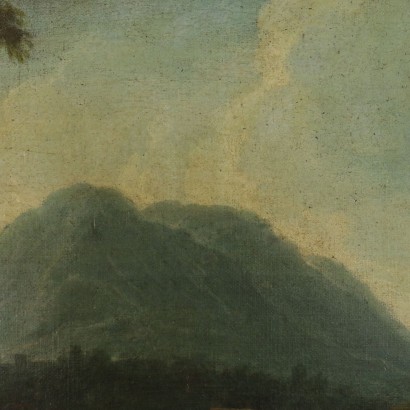 Grande paesaggio con figure popolari-particolare