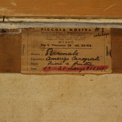 Natura Morta di Amerigo Canegrati-particolare