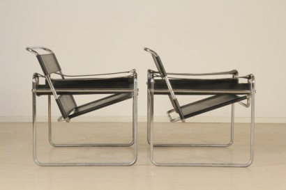 modernariato, poltrone, coppia di poltrone marcel breuer, poltrone gavina spa, poltrone knoll, poltrone marcel breuer, poltrone italia