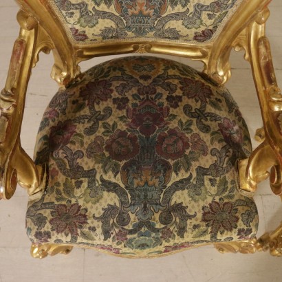 Coppia di Poltrone Dorate XIX Secolo