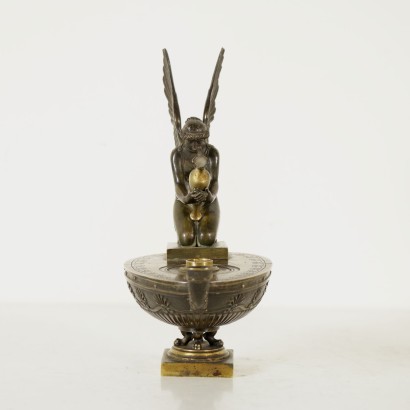 antiquités, mensonge en bronze, lampe à huile en bronze, bronze, bronzes antiques, bronze antique, bronze italien antique, bronze antique, bronze 800, bronze début 800