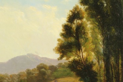 arte ottocento, arte 800, Carlo Mancini, dipinti di mancini, olio su tela, paesaggi ottocenteschi, paesaggi fine 800, dipinti fine 800