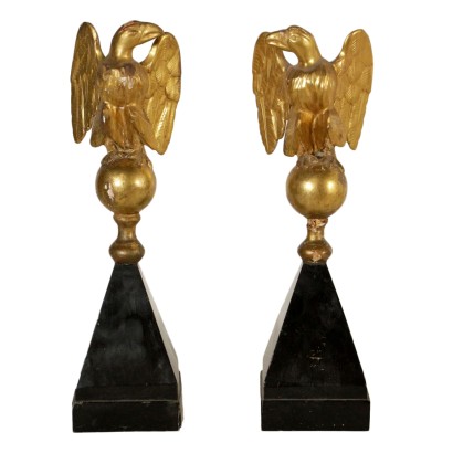 antiquariato, oggettistica, antiquariato oggettistica, oggettistica antica, oggettistica antica italiana, oggettistica di antiquariato, oggettistica neoclassico, oggettistica del 800-900, coppia di aquile, sculture in bronzo, aquile in bronzo.
