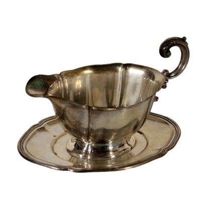 antiquariato, oggettistica, antiquariato oggettistica, oggettistica antica, oggettistica antica italiana, oggettistica di antiquariato, oggettistica neoclassico, oggettistica del 900, salsiera in argento, salsiera anni 40-50, salsiera italiana, salsiera alessandria, salsiera Ricci & C.