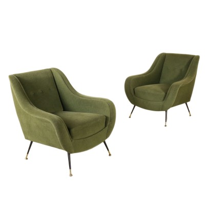 moderne Antiquitäten, moderne Design Antiquitäten, Sessel, moderne antike Sessel, moderne antike Sessel, italienische Sessel, Vintage Sessel, 50-60er Sessel, 50-60er Designer Sessel, Paar Sessel.