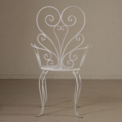 modernariato, modernariato di design, sedie, sedie modernariato, sedie di modernariato, sedie italiane, sedie vintage, sedie anni 50-60, sedie design anni 50-60, gruppo di quattro sedie, sedie in ferro battuto.