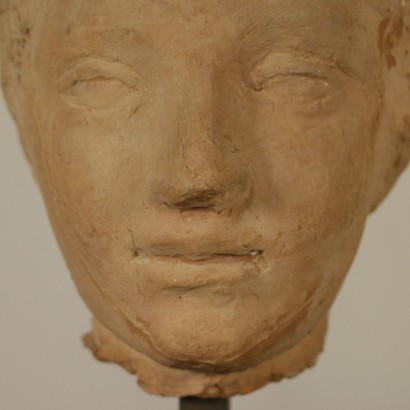 La cabeza en Terracota Firmado sandro calvani Bruno