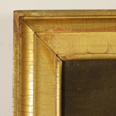 Antique peinture-Portrait de Vieille femme-détail