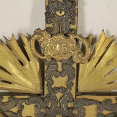 Crocifisso in Bronzo Dorato-particolare