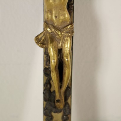 Crocifisso in Bronzo Dorato-particolare