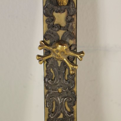 Crocifisso in Bronzo Dorato-particolare