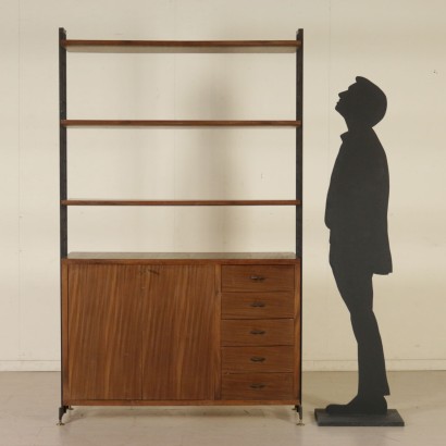 moderne Antiquitäten, moderne Design-Antiquitäten, Bücherregal, modernes antikes Bücherregal, modernes antikes Bücherregal, italienisches Bücherregal, Vintage-Bücherregal, 60er Jahre Bücherregal, 50-60er Design Bücherregal