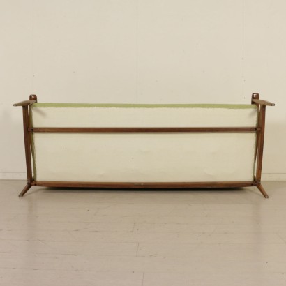 Sofa Stained Beech Springs Foam Padding Vintage Italy 1950s