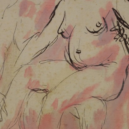 Disegno attribuibile a Giacomo Manzù-particolare