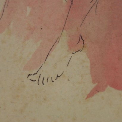 Disegno attribuibile a Giacomo Manzù-particolare