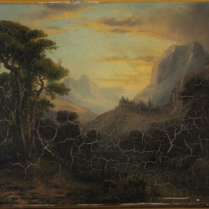 Paesaggio di Vittore Tasca-particolare