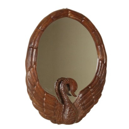 Espejo con Cisne Tallado