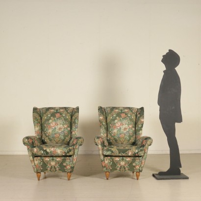 antigüedades modernas, antigüedades de diseño moderno, sillón, sillón de antigüedades modernas, sillón de antigüedades modernas, sillón italiano, sillón vintage, sillón de los años 50, sillón de diseño de los años 50, par de sillones.