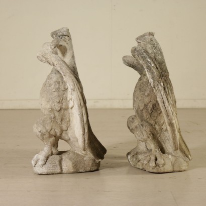 antigüedades, muebles de jardín, muebles de jardín de antigüedades, muebles de jardín antiguos, muebles de jardín italianos antiguos, muebles de jardín antiguos, muebles de jardín neoclásicos, muebles de jardín del siglo XX, par de águilas de cemento.